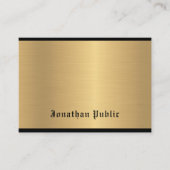 クラシック書道スクリプトグラム金ゴールドラエレガントックス 名刺 (正面)