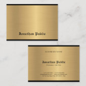 クラシック書道スクリプトグラム金ゴールドラエレガントックス 名刺 (正面/裏面)