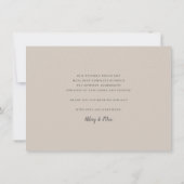 クラシック書道スクリプ結婚トの写真フラット サンキューカード (裏面)