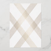 クラシック書道モノグラム金ゴールドデコ結婚ズ 箔招待状 (裏面)