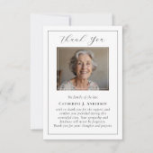 クラシック書道写真悔やみや弔慰葬儀 サンキューカード (正面)