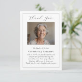 クラシック書道写真悔やみや弔慰葬儀 サンキューカード (スタンド正面)