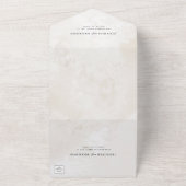 クラシック書道大理石の上品な結婚式 オールインワン招待状 (外側)