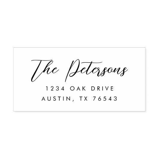 クラシック書道差出人住所 セルフインキングスタンプ (デザイン)