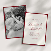 クラシック書道深い赤老金 セーブザデート