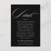 クラシック書道白黒結婚の詳細 エンクロージャーカード (正面)