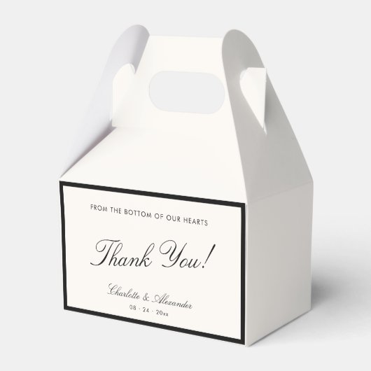 クラシック書道結婚古金 フェイバーボックス (正面サイド)