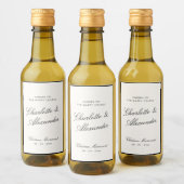 クラシック書道結婚古金 ワインラベル (ボトル)