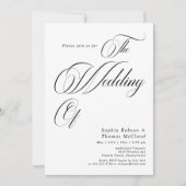 クラシック書道結婚古金 招待状 (正面)