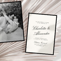 クラシック書道結婚古金 招待状