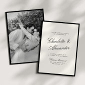 クラシック書道結婚古金 招待状