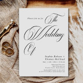 クラシック書道結婚古金 招待状