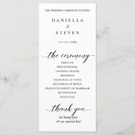 クラシック書道結婚式 プログラムカード プログラム