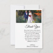 クラシック書道4枚秋の結婚式 サンキューカード (正面)