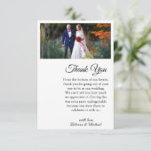 クラシック書道4枚秋の結婚式 サンキューカード (スタンド正面)