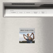 クラシック最高のパパEver Photo Gray マグネット (インサイチュ (食洗機))