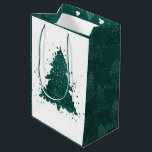 クラシック木のパターン |ケリーはっきりしたグリーンクリスマス ミディアムペーパーバッグ<br><div class="desc">豊かなクリエイティブのシアートーカスタムズだ！おもしろいフェスティバルの音色パレットを備えた暗モダンい、不機嫌な休日デザインパターン（の模様が）あるはお洒落、適度なプロファイル背景と一緒に低いメタリックグリッターで強化されたフリスキーな（ばちゃばちゃ）跳ねるとSparkly Christmasの木を備え絵を描てフェイク無地の。その他の色や一致する製品の場合は連絡、デザイナーFharryn c/o JustFharryn@yahoo.com全著作権所有。#zazzlemade</div>