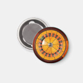 クラシック木製ルーレットホイールラウンドマグネット マグネット (正面/裏面)