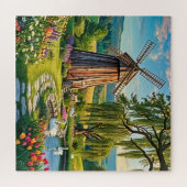 クラシック木製風車 ジグソーパズル (横)