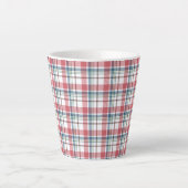 クラシック格子柄 カフェラテマグ (正面)