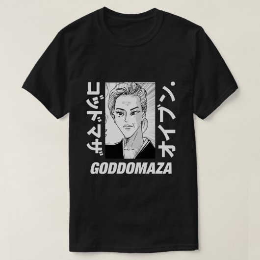 クラシック桃子ヘッド厚手文字メンズブラックテイ Tシャツ (デザイン正面)