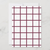 クラシック梅チェック柄メリークリスマスフォト シーズンカード (裏面)