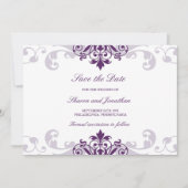 クラシック梅紫エレガント鉄結婚工 セーブザデート (正面)