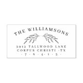 クラシック植物姓差出人住所 ラバースタンプ (インプリント)