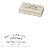 クラシック植物姓差出人住所 ラバースタンプ (押印)