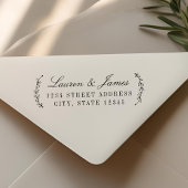 クラシック植物性カップル名結婚の住所 セルフインキングスタンプ