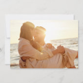 クラシック植物性フローラモノグラムの紋章の写真 セーブザデート (裏面)