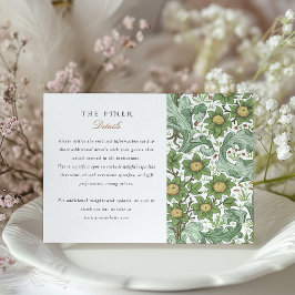 クラシック植物情報結婚カード エンクロージャーカード