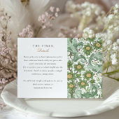 クラシック植物情報結婚カード エンクロージャーカード