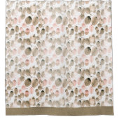 クラシック植物葉水色 シャワーカーテン (正面)