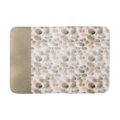 クラシック植物葉水色 バスマット (正面)