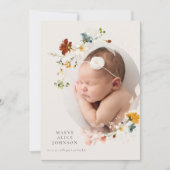 クラシック植物野草生誕生発表 招待状 (正面)