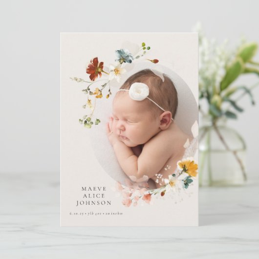 クラシック植物野草生誕生発表 招待状 (スタンド正面)