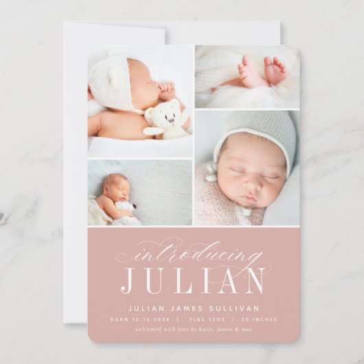 クラシック概要 |写真数々の誕生 案内状 (正面)