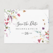 クラシック横書きカラフルに日付を保存 ポストカード (正面)