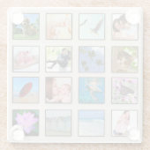 クラシック正方形フレームフォトコラージュ ガラスコースター (裏面)