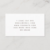 クラシック気にLawn Servicesリーフミニマルロゴ 名刺 (裏面)