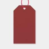 クラシック水彩クリスマスベリーパーソナライズされた ギフトタグ (裏面)