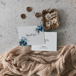 クラシック水彩フローラ結婚サンキューカード サンキューカード