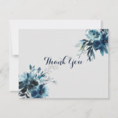 クラシック水彩フローラ結婚サンキューカード サンキューカード (正面)