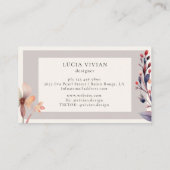 クラシック水彩フローラ設計者 名刺 (裏面)