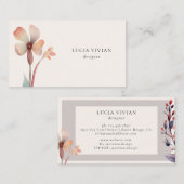 クラシック水彩フローラ設計者 名刺 (正面/裏面)