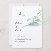 クラシック水彩平和緑山 招待状 (正面)