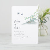 クラシック水彩平和緑山 招待状 (スタンド正面)