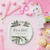 クラシック水彩植物花 ペーパープレート (パーティー)