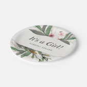 クラシック水彩植物花 ペーパープレート (アングル)